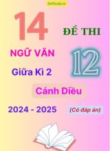 14 Đề thi Ngữ văn 12 giữa Kì 2 Cánh Diều năm học 2024-2025 (Có đáp án)